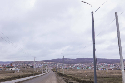 В микрорайоне Альметьевска завершено строительство сетей освещения для многодетных семей