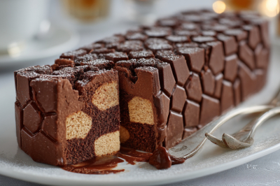 Ломаю печенье и готовлю мозаичный торт: рецепт без вареной сгущенки и сливочного масла