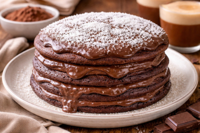 Даже духовку не включаю &mdash; кофейно-шоколадный кефирник. Печем блинчики, и готово