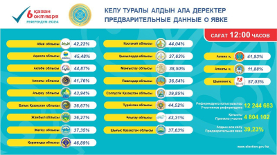 Явка к полудню составила 39,23 %