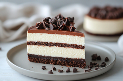 Готовим ванильно-шоколадный чизкейк без духовки: 15 минут до невероятно нежного десерта