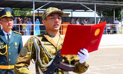 Спортсмены национальных сборных приняли военную присягу в Алматы