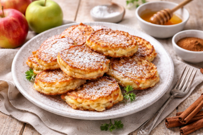 Постные яблочные оладьи на минералке: ароматные вкусняшки понравятся даже тем, кто не постится