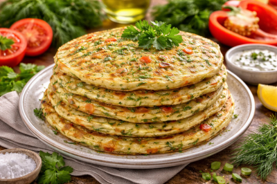 Весенние лепешки с зеленью идеальны в Великий пост: яркие, ароматные и очень простые. Для завтрака и перекуса